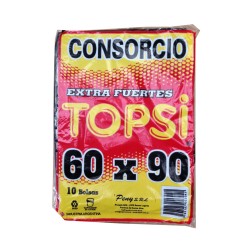 Bolsas Topsi Negra 60x90 x10u