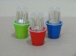 Palillos higienicos en vaso x 100u